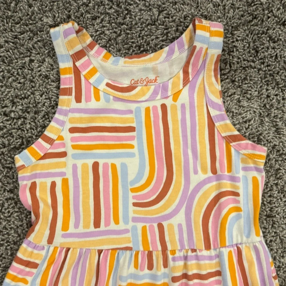 5/$25 Colorful Kids Sleeveless tiered maxi Dress, size Medium 8